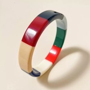 Camila Colorful Acrylic Bangle - Multi Dark